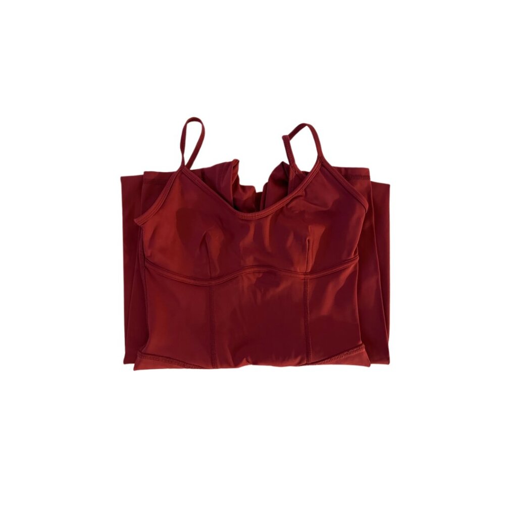 JoyLab Red Corset Top Jumpsuit, Size XS
